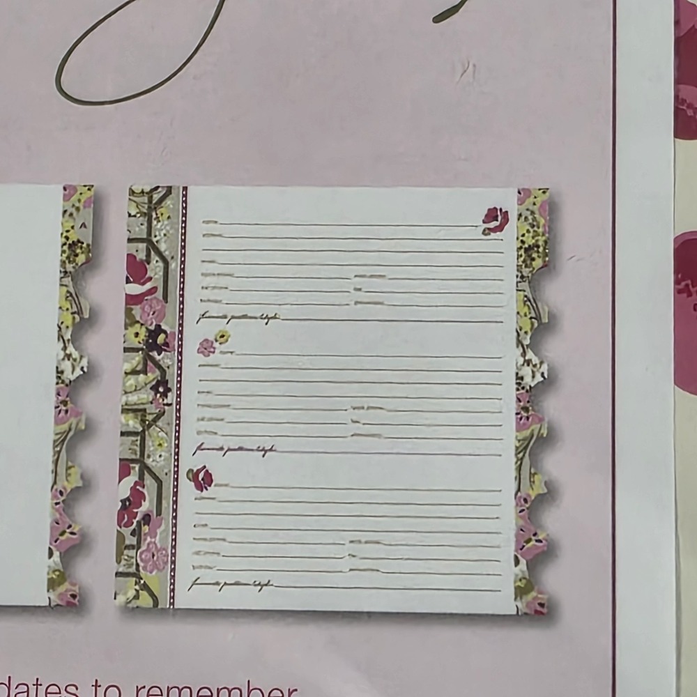 VERA BRADLEY Pink Petals  6 Ring Binder Style Address Book Phone Notes Dates NEW - Picture 6 of 8